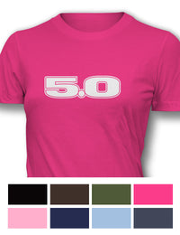 Five Point Oh - 5.0 V8 Engine Emblem T-Shirt - Women - Emblem