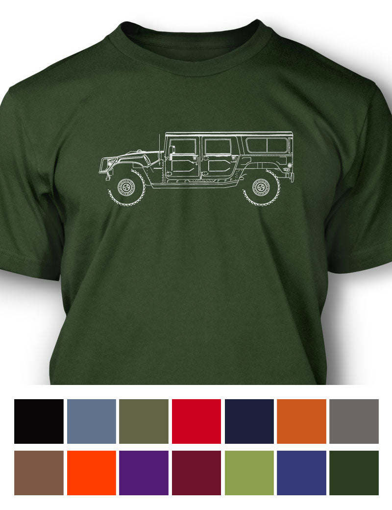 Hummer H1 Station Wagon 4x4 T-Shirt - Men - Side View