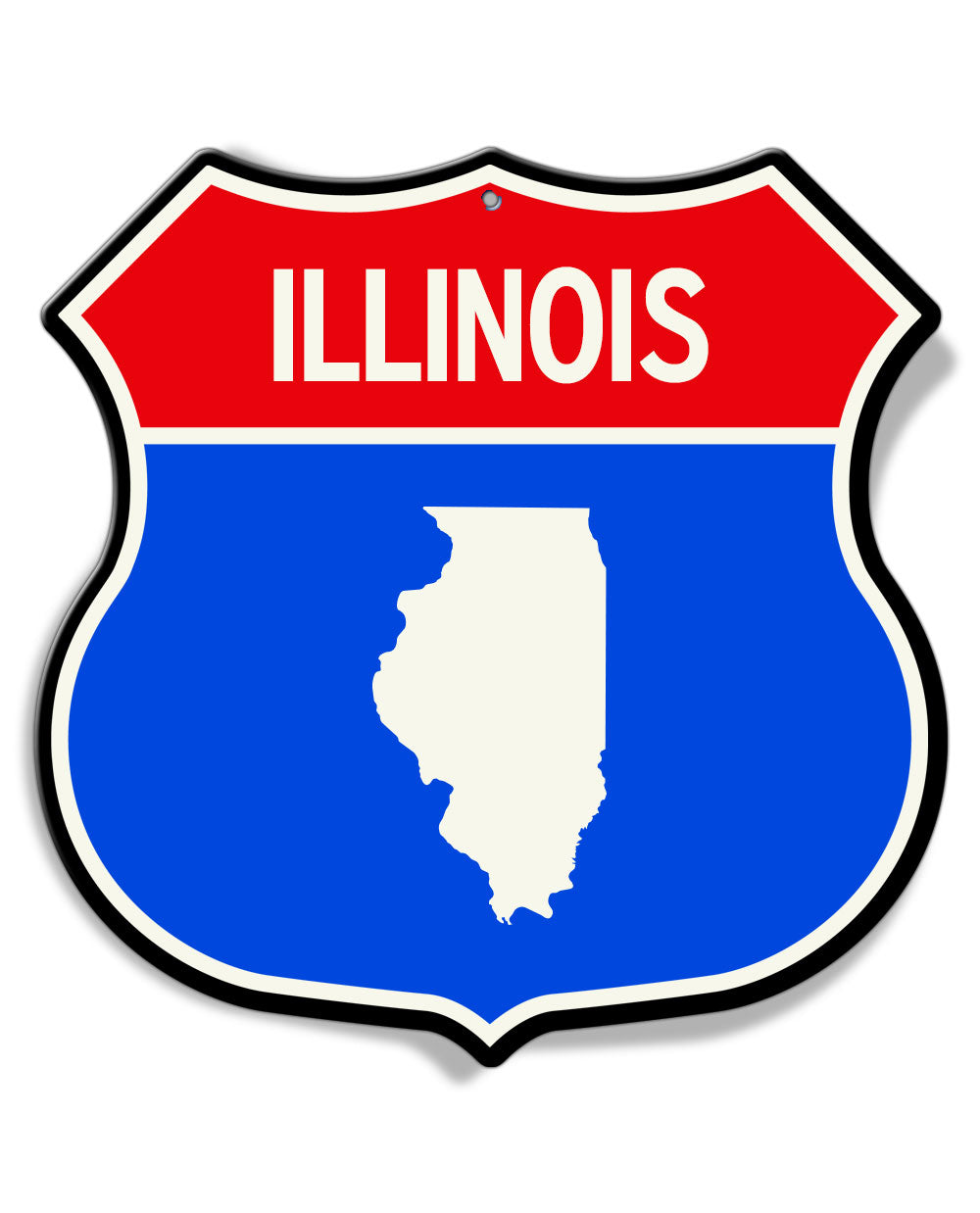 State of Illinois Interstate - Shield Shape - Aluminum Sign