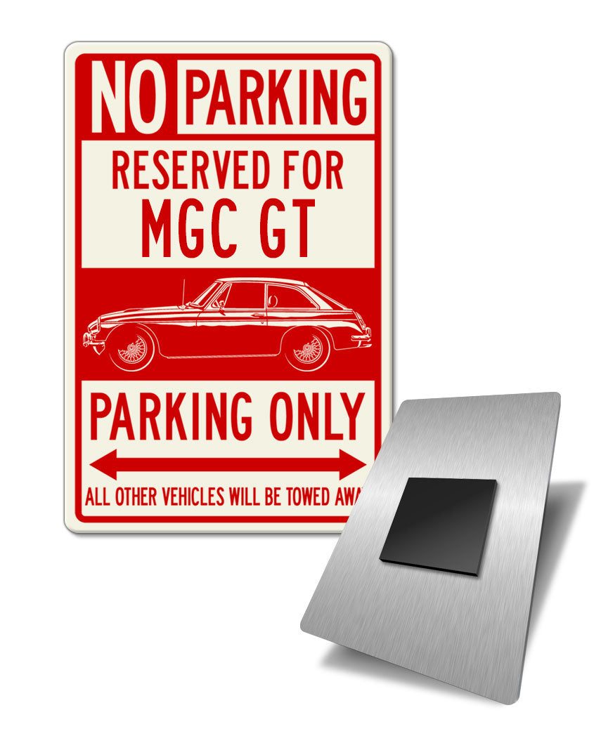 MG MGC GT Coupe Reserved Parking Fridge Magnet