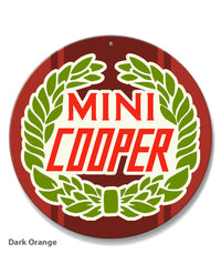 Mini Cooper Emblem Round Aluminum Sign