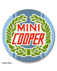 Mini Cooper Emblem Round Aluminum Sign