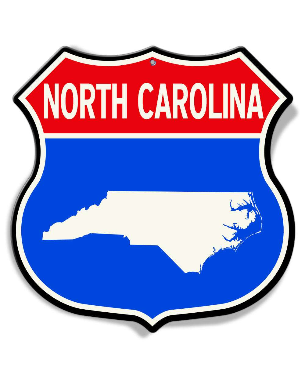State of North Carolina Interstate - Classic Style - Aluminum Sign