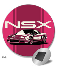 Acura - Honda NSX 3/4 Front View Emblem Round Fridge Magnet