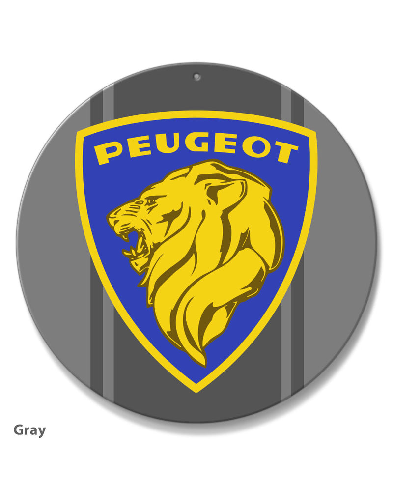 Peugeot Emblem Round Aluminum Sign