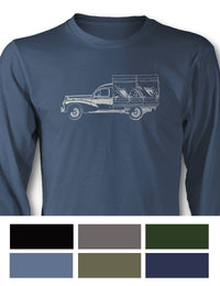 Peugeot 203 1948 - 1960 Pickup T-Shirt - Long Sleeves - Side View