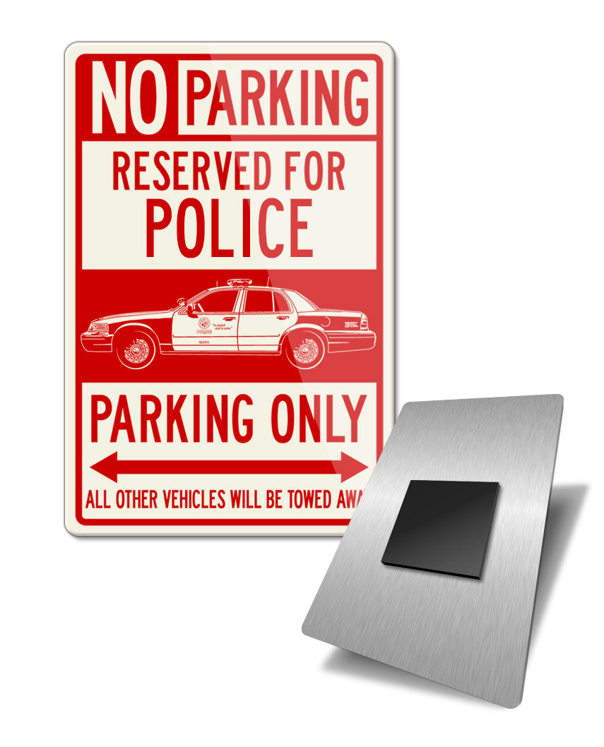 Ford Crown Victoria Police Interceptor Reserved Parking Fridge Magnet