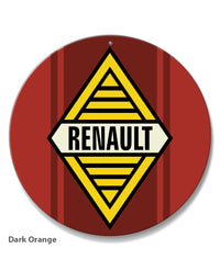 Renault Emblem Round Aluminum Sign