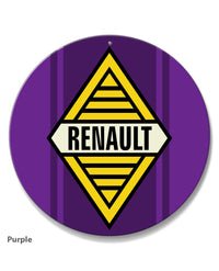 Renault Emblem Round Aluminum Sign