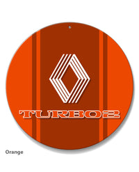 Renault Turbo 2 Emblem Round Aluminum Sign