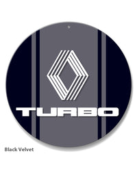 Renault Turbo Emblem Round Aluminum Sign