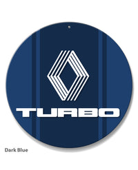 Renault Turbo Emblem Round Aluminum Sign