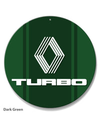 Renault Turbo Emblem Round Aluminum Sign