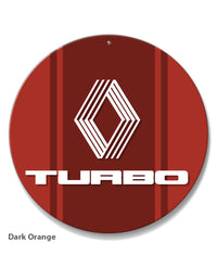 Renault Turbo Emblem Round Aluminum Sign