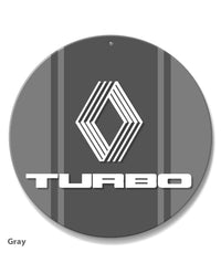 Renault Turbo Emblem Round Aluminum Sign