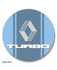 Renault Turbo Emblem Round Aluminum Sign