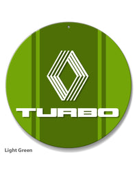 Renault Turbo Emblem Round Aluminum Sign