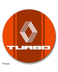Renault Turbo Emblem Round Aluminum Sign