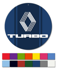 Renault Turbo Emblem Round Aluminum Sign
