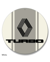 Renault Turbo Emblem Round Aluminum Sign
