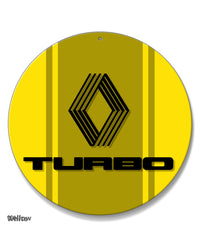 Renault Turbo Emblem Round Aluminum Sign