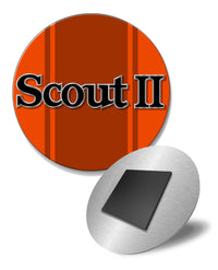 1971 - 1980 International Scout II Graphic Emblem Round Fridge Magnet