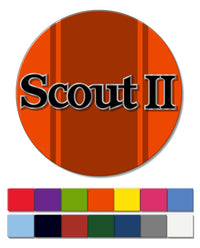 1971 - 1980 International Scout II Graphic Emblem Round Fridge Magnet