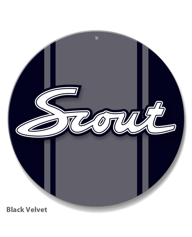 1960 - 1965 International Scout I Graphic Emblem Round Aluminum Sign
