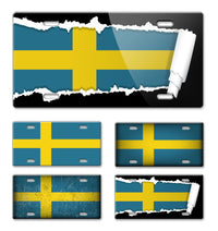 Swedish Flag Novelty License Plate