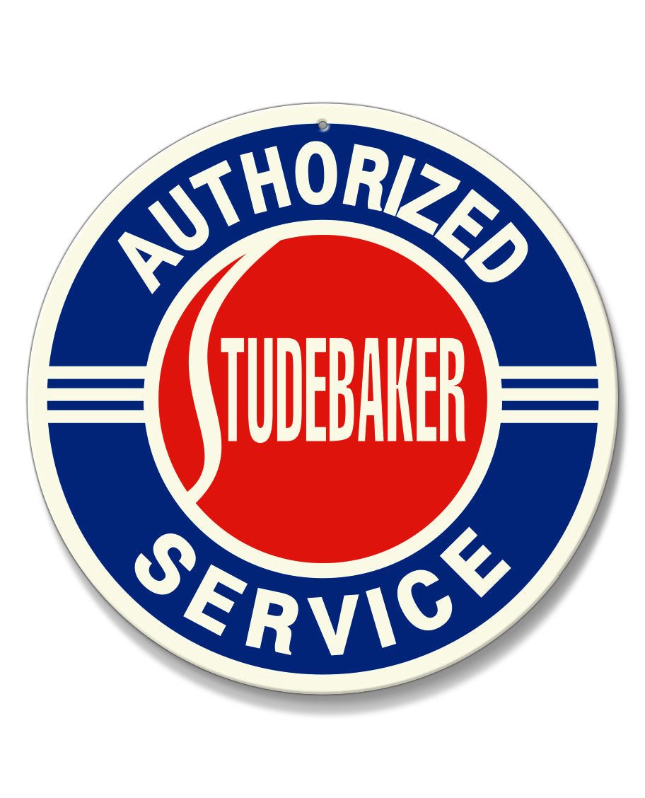 Studebaker Service Emblem Round Aluminum Sign