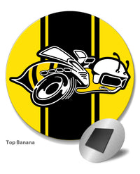 Dodge Super Bee Illustration Novelty Round Fridge Magnet