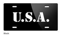 U.S.A. Military Style Novelty License Plate