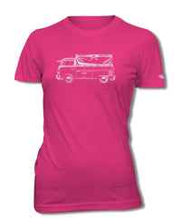 Volkswagen Kombi Utility Pickup Covered Bed T-Shirt - Women - Side View