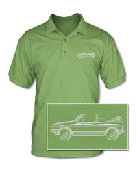 Volkswagen Golf Rabbit Cabriolet Convertible - Adult Pique Polo Shirt - Side View