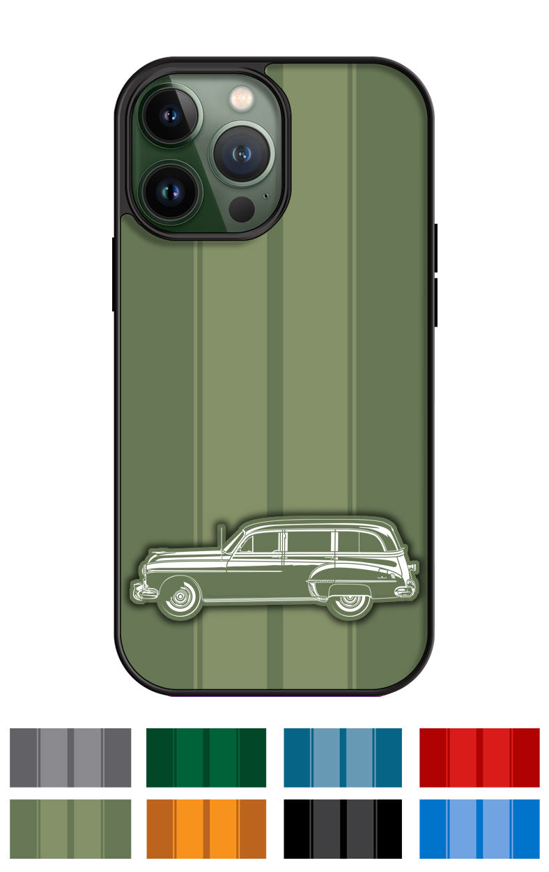 1950 Oldsmobile 88 Woody Wagon Smartphone Case - Racing Stripes