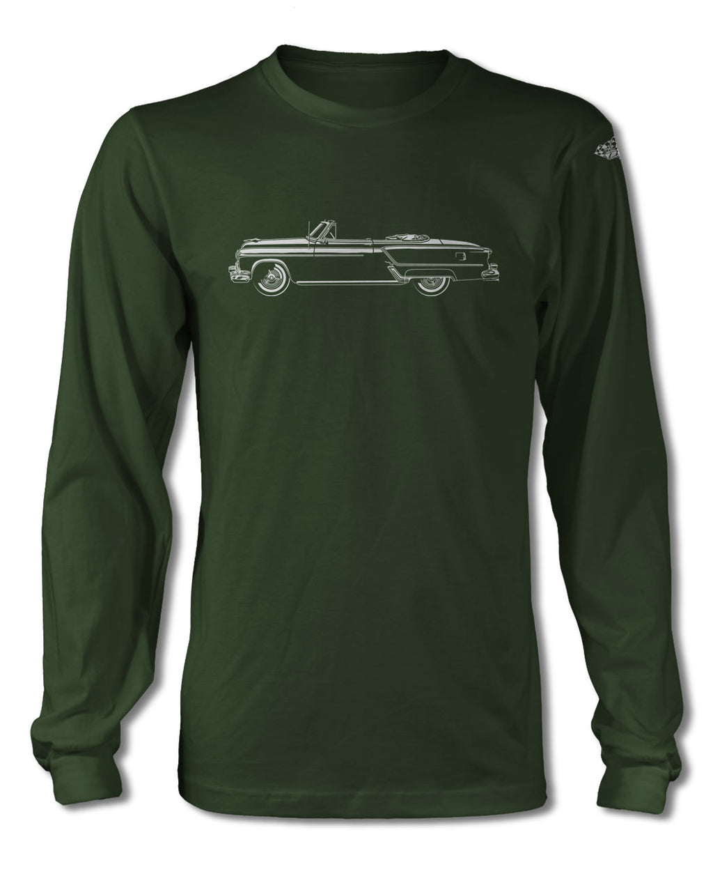 1953 Oldsmobile 98 Convertible T-Shirt - Long Sleeves - Side View