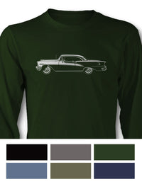 1955 Oldsmobile 98 Holiday Hardtop T-Shirt - Long Sleeves - Side View