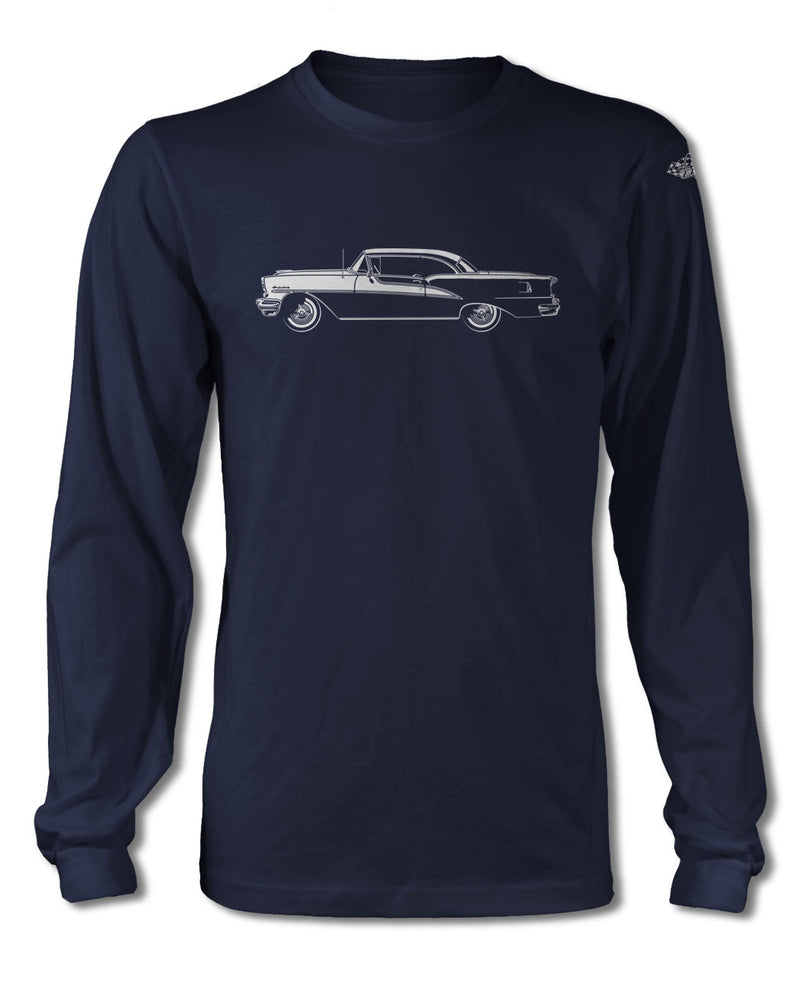 1955 Oldsmobile 98 Holiday Hardtop T-Shirt - Long Sleeves - Side View