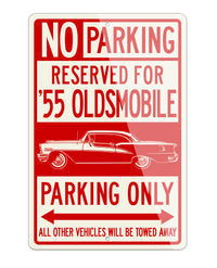 1955 Oldsmobile 98 Holiday Hardtop Reserved Parking Only Sign