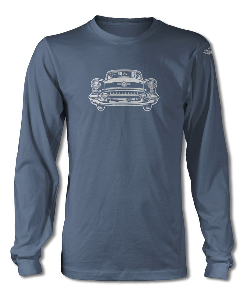1955 Oldsmobile Front View T-Shirt - Long Sleeves - Front View