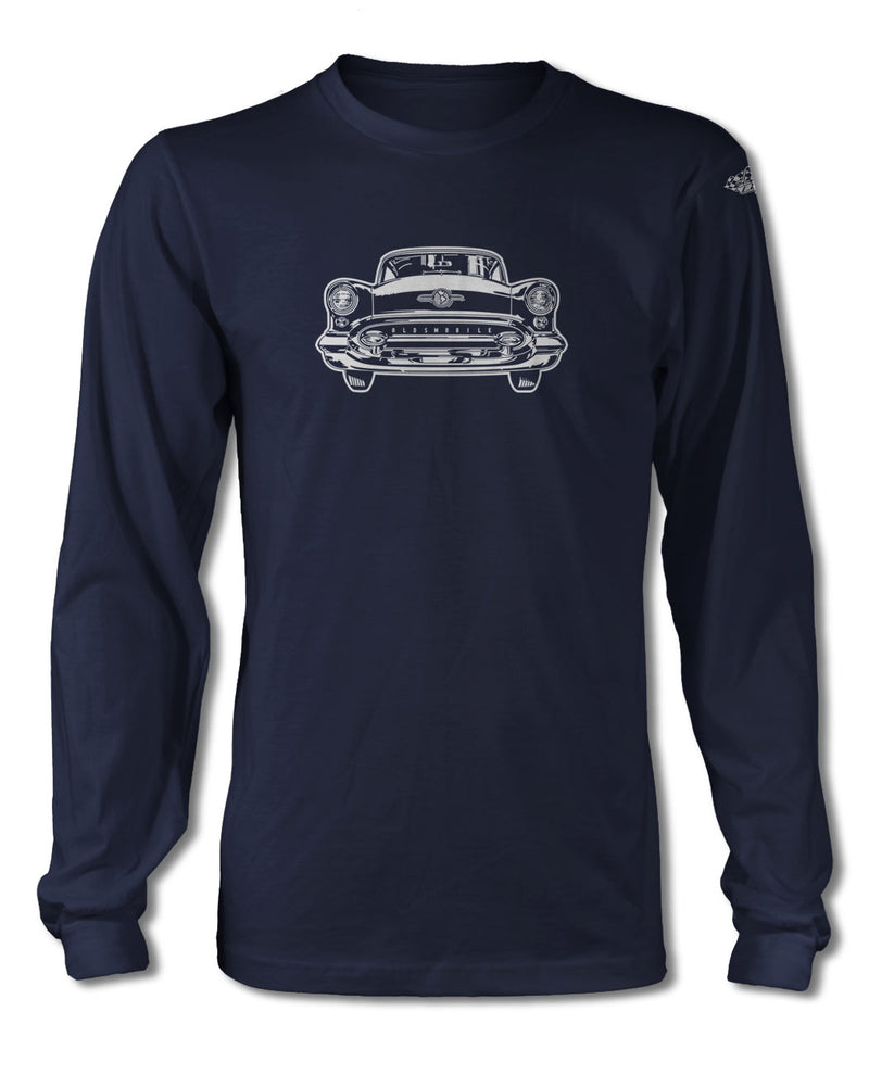 1955 Oldsmobile Front View T-Shirt - Long Sleeves - Front View