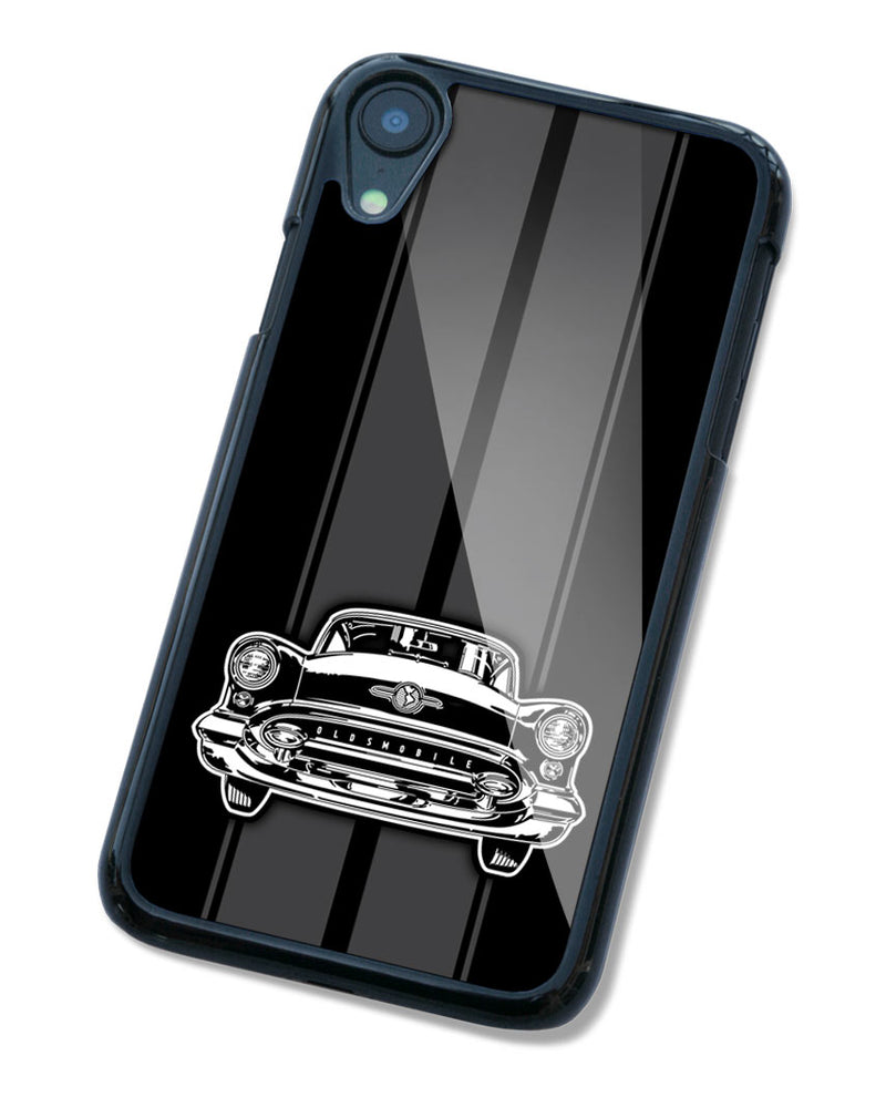 1955 Oldsmobile Front View Smartphone Case - Racing Stripes Front View