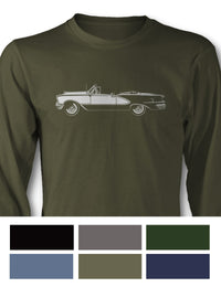 1956 Oldsmobile 98 Starfire Convertible T-Shirt - Long Sleeves - Side View