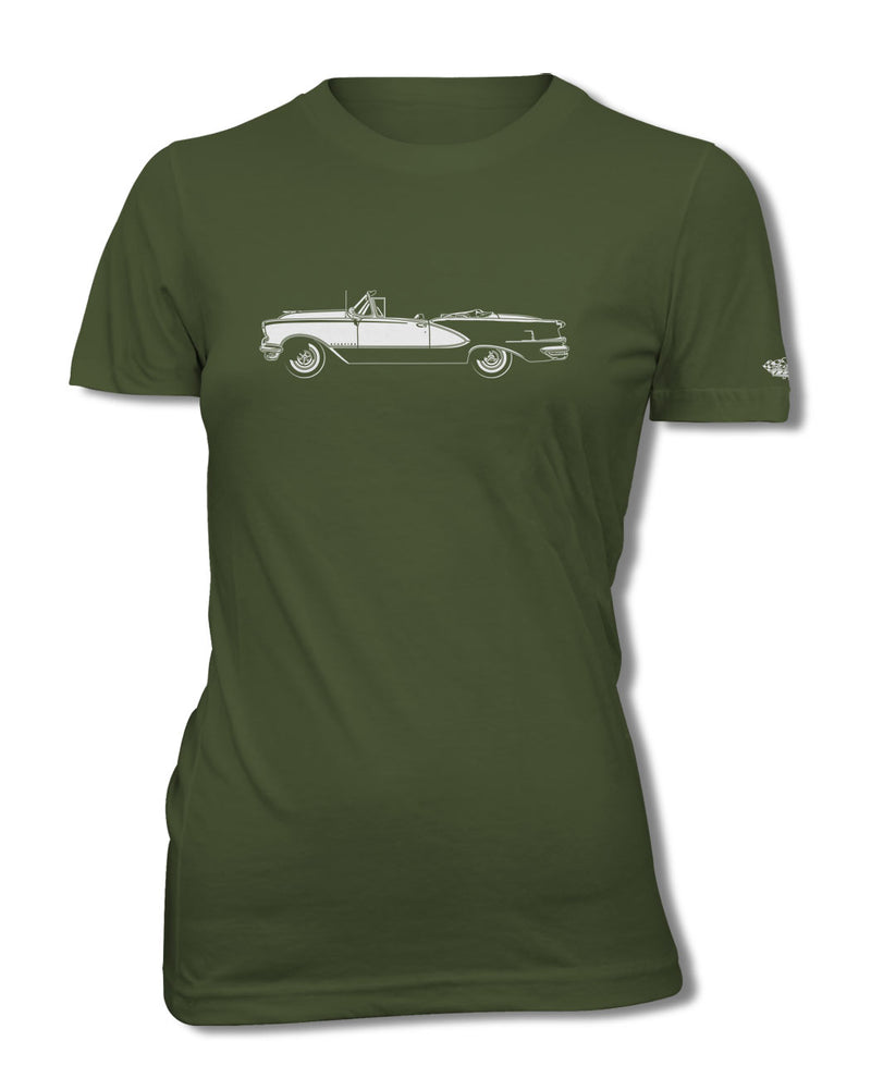 1956 Oldsmobile 98 Starfire Convertible T-Shirt - Women - Side View