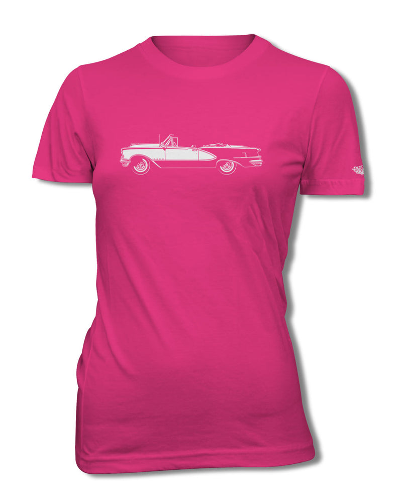 1956 Oldsmobile 98 Starfire Convertible T-Shirt - Women - Side View