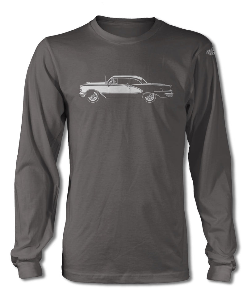 1956 Oldsmobile 98 Holiday Hardtop T-Shirt - Long Sleeves - Side View