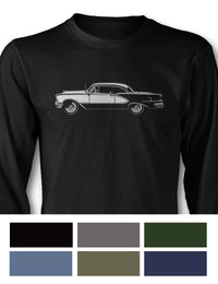 1956 Oldsmobile 98 Holiday Hardtop T-Shirt - Long Sleeves - Side View