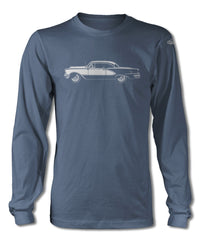 1956 Oldsmobile 98 Holiday Hardtop T-Shirt - Long Sleeves - Side View