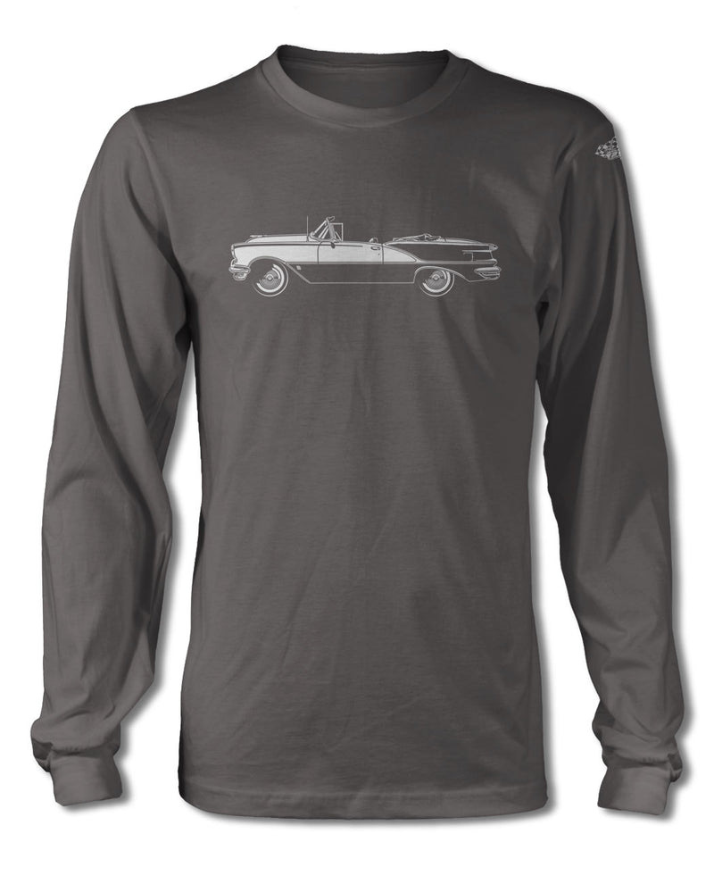 1956 Oldsmobile Super 88 Convertible T-Shirt - Long Sleeves - Side View