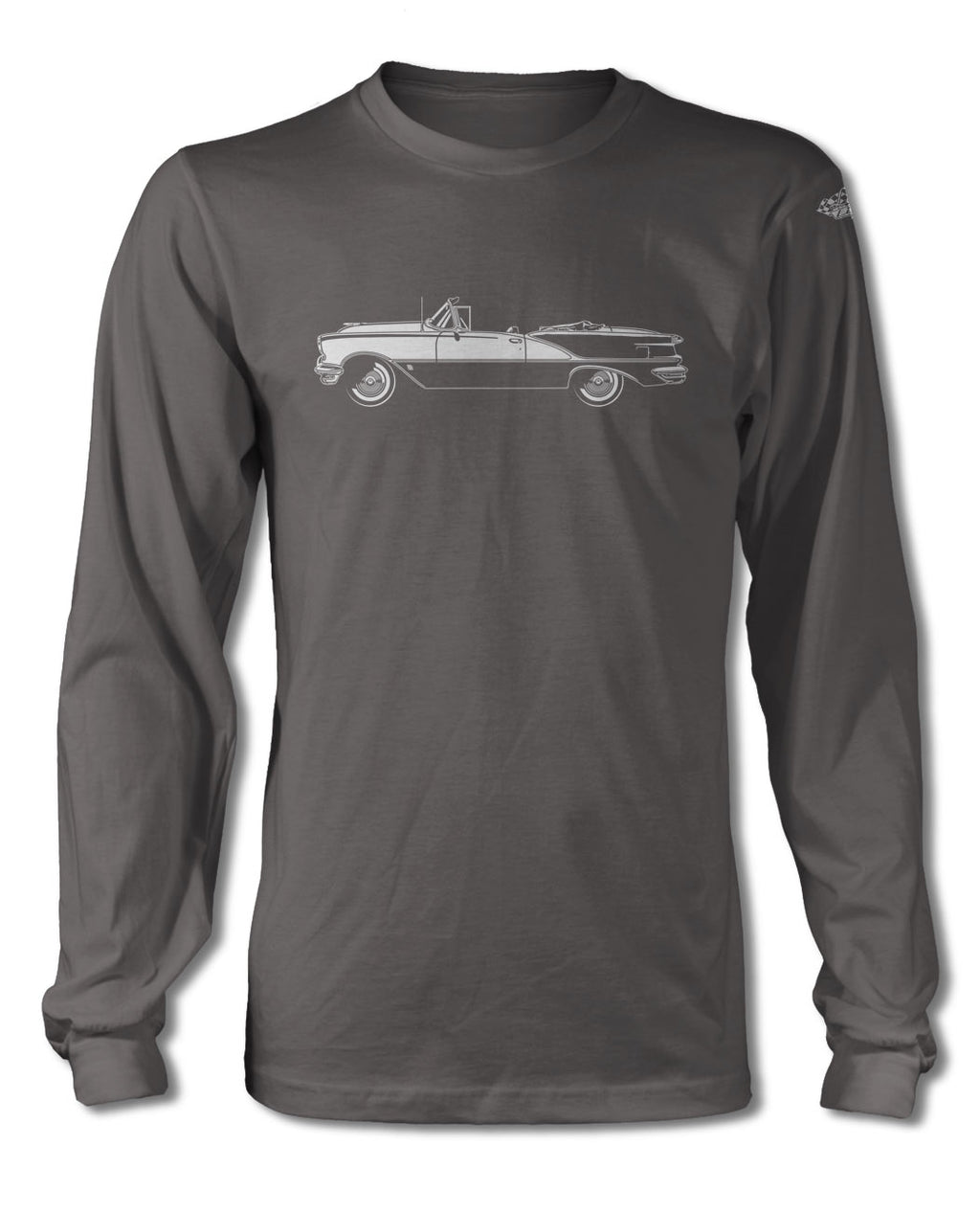 Oldsmobile Shooting Rocket Emblem 1953 - 1955 - T-Shirt Long Sleeves - Side View